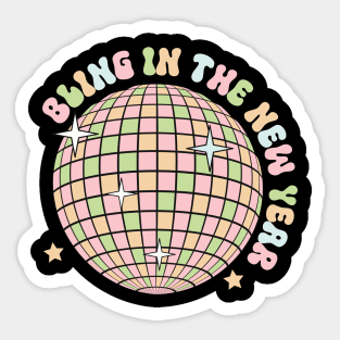 Bling in the new year Sticker
